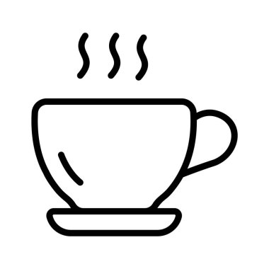 Kahve fincanı, sıcak içecek, buhar vektörü tasarımlı çay fincanı.