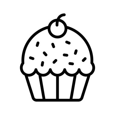 Ellerinizi bu muhteşem kek ikonuna koyun, vektörü kullanmaya hazır olun.