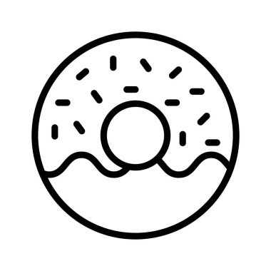 Özenle hazırlanmış bu çörek ikonuna bir bakın, özelleştirilebilir vektör.