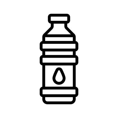 İçme suyunu taşımak ve dağıtmak için taşınabilir bir kabı temsil eden bir su şişesi ikonu..