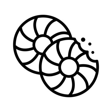 Modern tarzda görsel olarak büyüleyici kurabiye ikonu