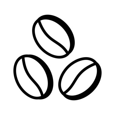 Modern moda kahve çekirdeklerinin görsel olarak mükemmel simgesi.