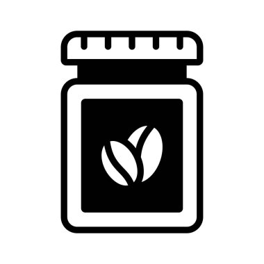 Kahve kavanozu simgesinin moda vektörü, düzenlenebilir tasarım biçimi