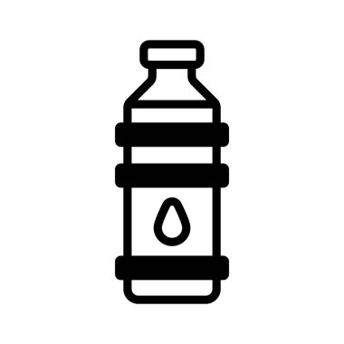 İçme suyunu taşımak ve dağıtmak için taşınabilir bir kabı temsil eden bir su şişesi ikonu..