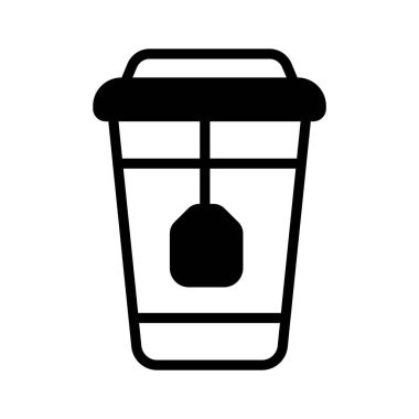 Kahve fincanı, sıcak içecek, çay poşeti vektör tasarımlı çay fincanı.