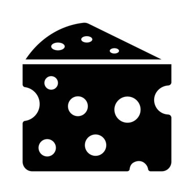 Süt ürünü, bir peynir dilimi simgesi, premium vektör