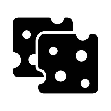 Süt ürünü, bir peynir dilimi simgesi, premium vektör