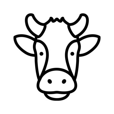 Düzenlenebilir stildeki şu inek suratlı yaratıcı ikona bir bakın.
