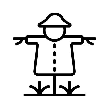 Çiftlik koruması, tarım geleneği ve kırsal manzara dekorasyonunu gösteren bir korkuluk ikonu.