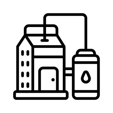 Süt tankı vektör tasarımı modern biçim, premium vektör