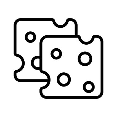 Süt ürünü, bir peynir dilimi simgesi, premium vektör