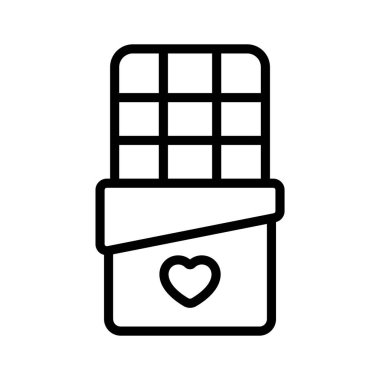 Lezzetli çikolata, modern tarzda iyi tasarlanmış çikolata ikonu.