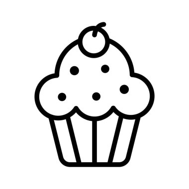 Ellerinizi bu muhteşem kek ikonuna koyun, vektörü kullanmaya hazır olun.