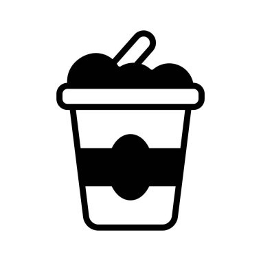 Kremalı, mayalanmış süt ürünlerini temsil eden bir yoğurt ikonu, genellikle atıştırmalık ya da tatlı olarak tüketilir..