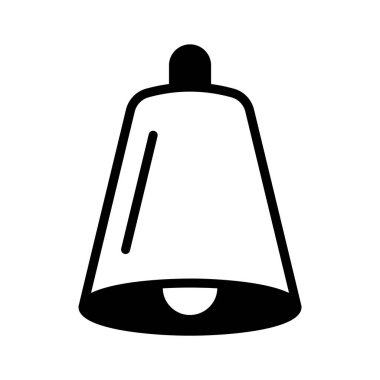 Modern tasarım tarzında eşsiz bir inek çanı simgesi.