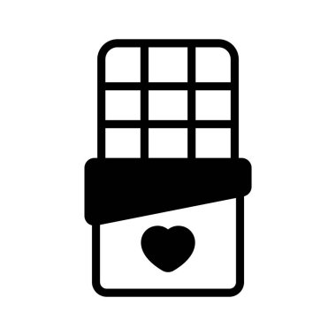 Lezzetli çikolata, modern tarzda iyi tasarlanmış çikolata ikonu.