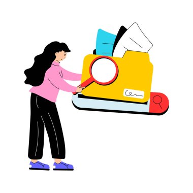 Arama verilerinin modern düz illüstrasyonu