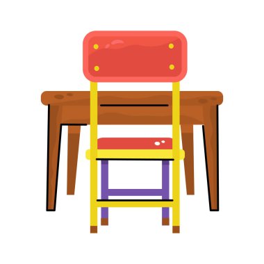 Okul masasının en iyi çizim etiketi.