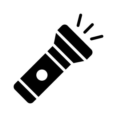 Bir meşalenin parlak vektör simgesi, berraklık için tasarlanmış, tanıma kolaylığı kullanıma hazır.