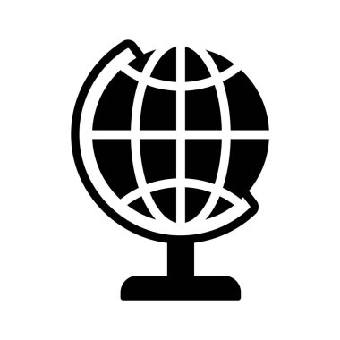 Elinizi bu küre ikonuna koyun ve dünya haritasını gösterin.