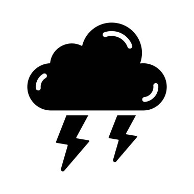 Thundering Vektör Simgesi ile doğanın gücünü hissedin.