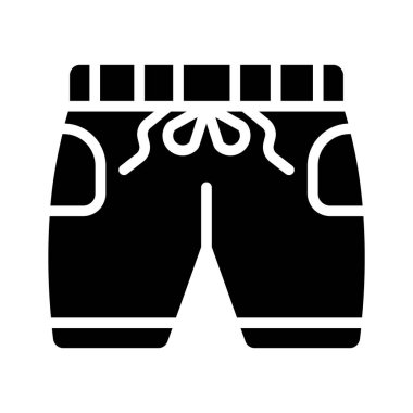 Şu şortun vektör simgesine bak, yaz günleri ve plaj keyfi için iyi.