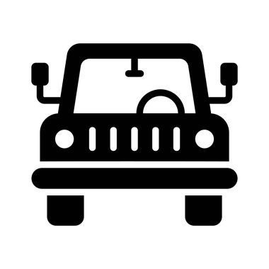 Jeep Vektör Simgesi ile yola çıkın! Macera temalı tasarımlar ve off-road meraklıları için mükemmel..