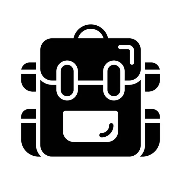 stock vector Simplicity and clarity were kept in mind when designing the vector icon of the backpack.