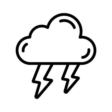 Thundering Vektör Simgesi ile doğanın gücünü hissedin.