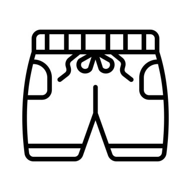 Şu şortun vektör simgesine bak, yaz günleri ve plaj keyfi için iyi.