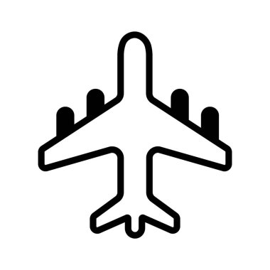 Uçağın modern vektör simgesi, kullanmaya ve indirmeye hazır