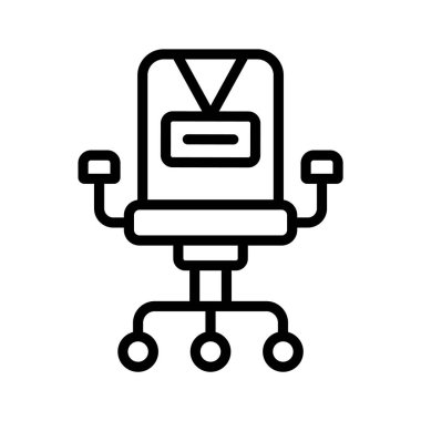 Ofis Sandalyesi ikonu konfor ve işyeri verimliliğini sembolize eder