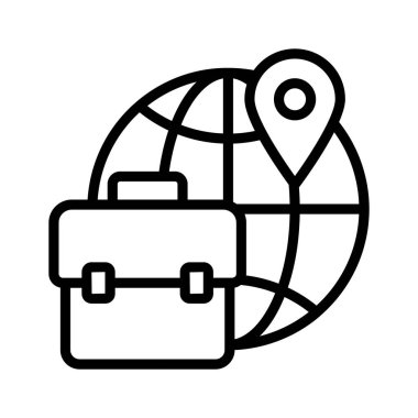 Temel uluslararası iş hizmeti vektör simgemizle ticaretinizi küreselleştirin