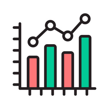 Burada bir çubuk grafik simgesi iş analizlerini temsil eder