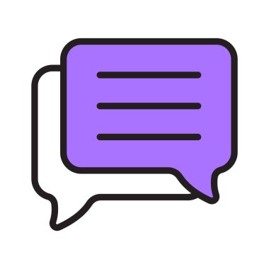 Sohbet baloncukları simgesi mesajlaşmada konuşmaları ve iletişimi temsil eder