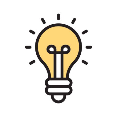 Ampul, yaratıcı kullanım için bir fikir simgesi.