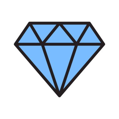 Kıymetli mücevher elmas ikonu lüksü ve değeri simgeler..
