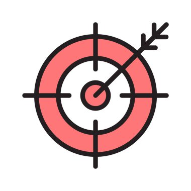 Bir okçuluk ve dart tahtası hedef tahtası simgesini gösterir