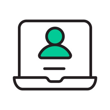 Video kullanıcısının bu modaya uygun düz simgesini kontrol et