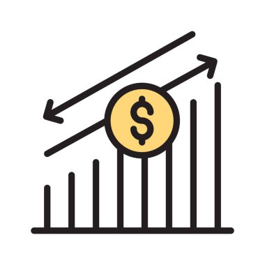 Yatırım büyüme ikonu, artan değeri veya zaman içinde yatırımlardaki dönüşleri sembolize eder