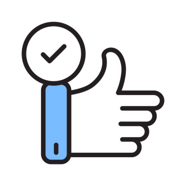 Pozitif titreşimleri yayın ve başparmağı olan bir şey gibi görünün..