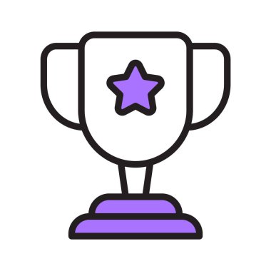 Galibiyet ödülü vektör ikonu ile başarıyı vurgula, başarıyı ve zaferi simgeliyor