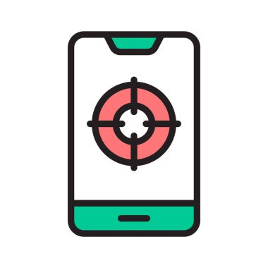 Ellerinizi telefon hedefinin bu düz simgesine koyun.