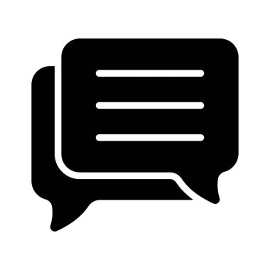 Sohbet baloncukları simgesi mesajlaşmada konuşmaları ve iletişimi temsil eder