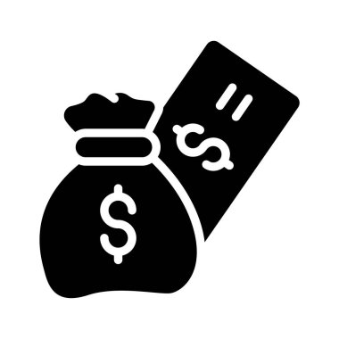 Finansal işlemler ve tasarruf temsili için para çuvalı simgesini kullan