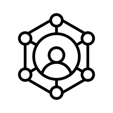 Sosyal ağ oluşturmanın bu vektör simgesine bakın