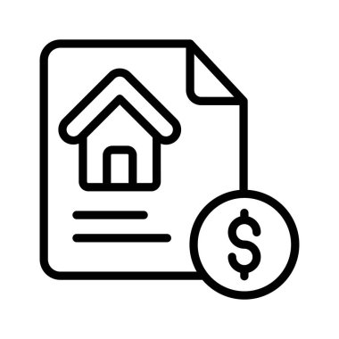 İpotek kredisi ikonu bir konut ve mali sorumluluğu sembolize ediyor