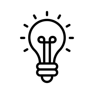 Ampul, yaratıcı kullanım için bir fikir simgesi.