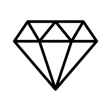 Kıymetli mücevher elmas ikonu lüksü ve değeri simgeler..