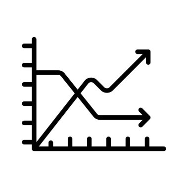 Şu anda kolayca bulunabilen pazar eğiliminin bu vektör simgesine bakın